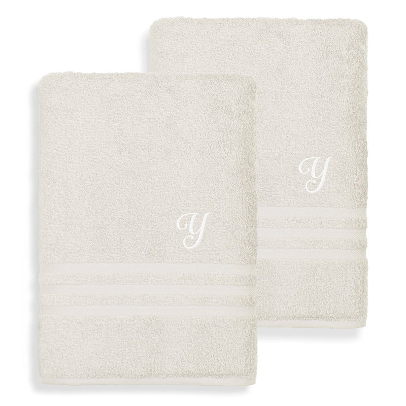 Ensemble de serviettes de bain 1 pièce en coton turc Denzi, Y, Gris foncé