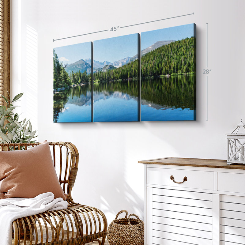 «Bear Lakeside Trees» sur, H 28 po x l 45 po