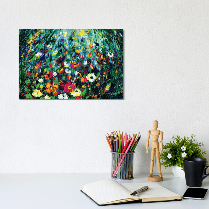 In The Enchanted Garden III by Kathy Morton Stanion - Wrapped Canvas Painting, 20.32 cm H x 30.48 cm W