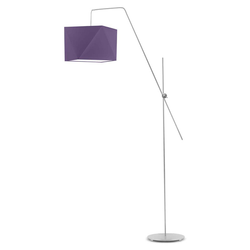 Ayash 176cm Task Floor Lamp, Silver, Violet