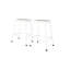 Kitchen Bistro 3 - Table rectangulaire en métal et brun + blanc 2 chaises pour petites cuisines et patios d'intérieur. Fabrication. Plateau de table. Pour les patios. Brun + blanc Capacité de sièges: 42 po