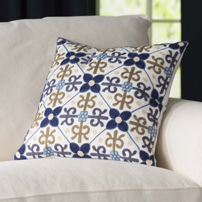 Fulgham Embroidered Reversible Throw Pillow