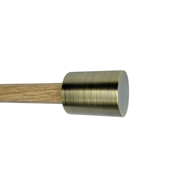 Tringle à rideaux simple 1 po Edja, 32" - 86", Chêne laiton