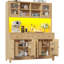 180 cm H Glass Standard Pantry / Tall Cabinet