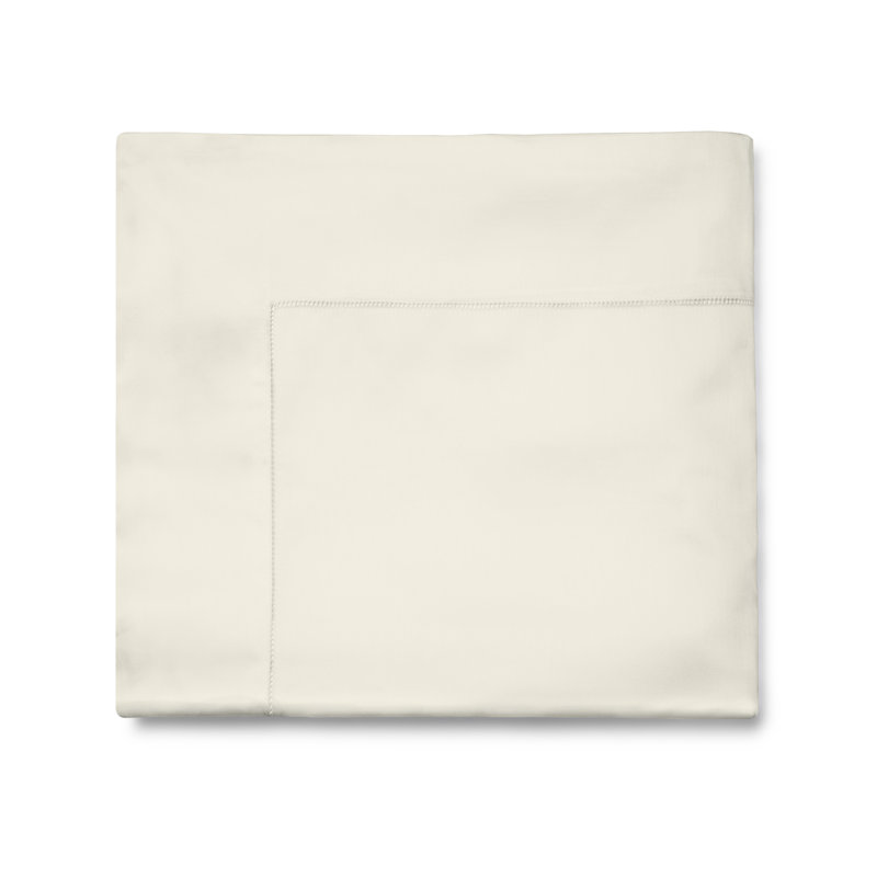 Fiona Sateen Flat Sheet, Queen Flat Sheet, Ivory