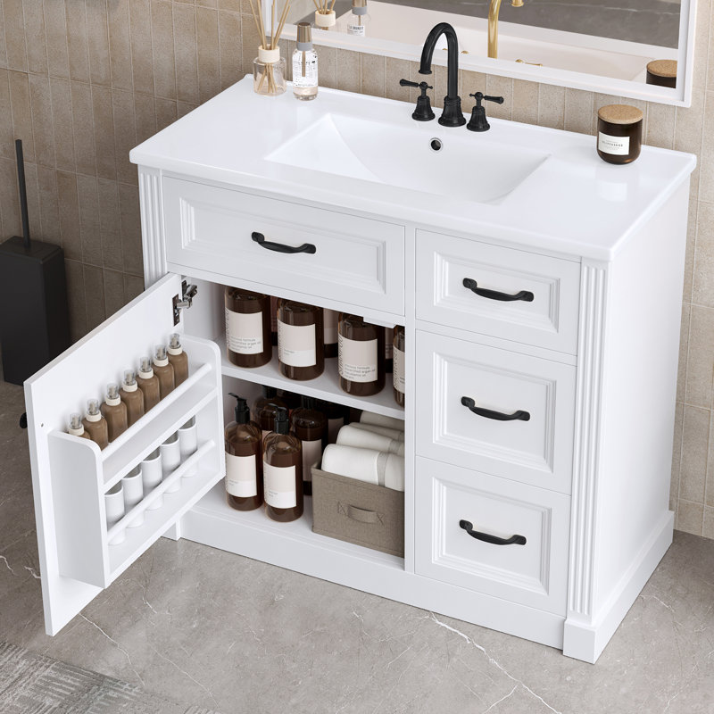 Meuble-lavabo 36 po avec lavabo, Blanc
