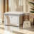 Pre-Assembled Mirrored Shoe Storage Bench With Flip Drawer Silver