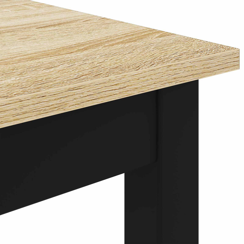 Standing Bar Table Engineered Wood, Oak, 105cmH x 110cmL x 110cmW