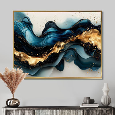 Fusion de pierre émeraude sur Blue River I - réalisme abstrait