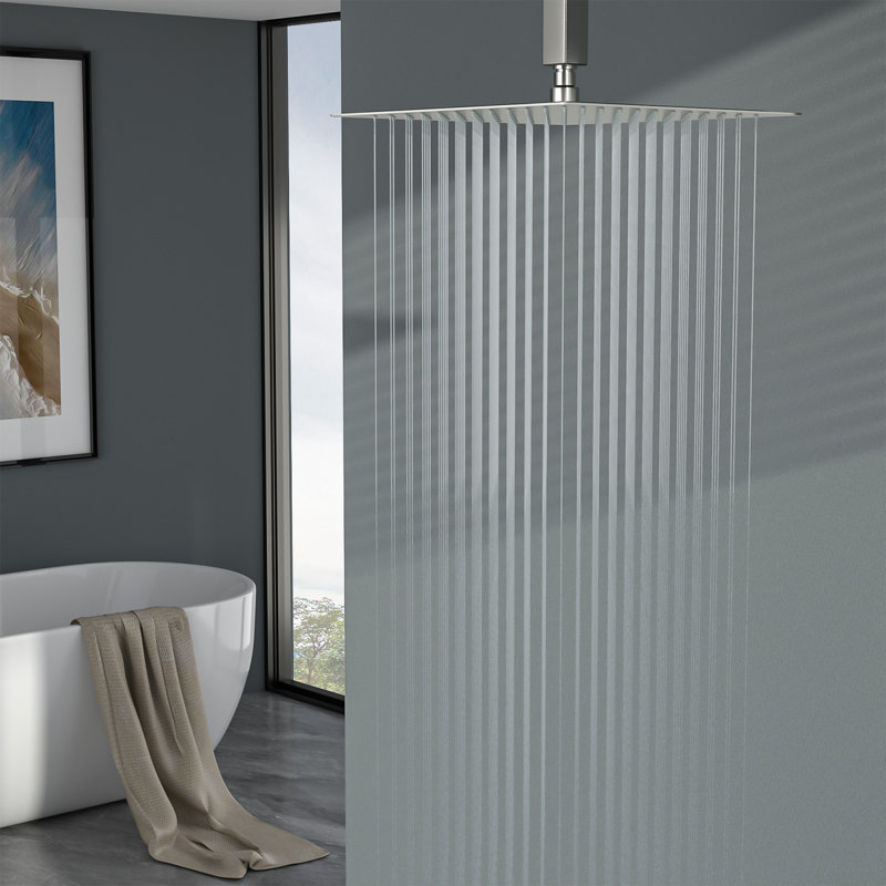 Rain Adjustable Shower Head 1.8 GPM GPM with Self-Cleaning, Brushed Nickel
