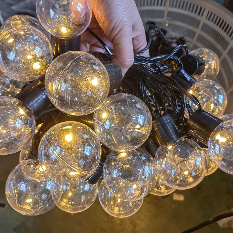 LED Solar Powered Cord String Light, 40 Lamps - 10 Metre Long