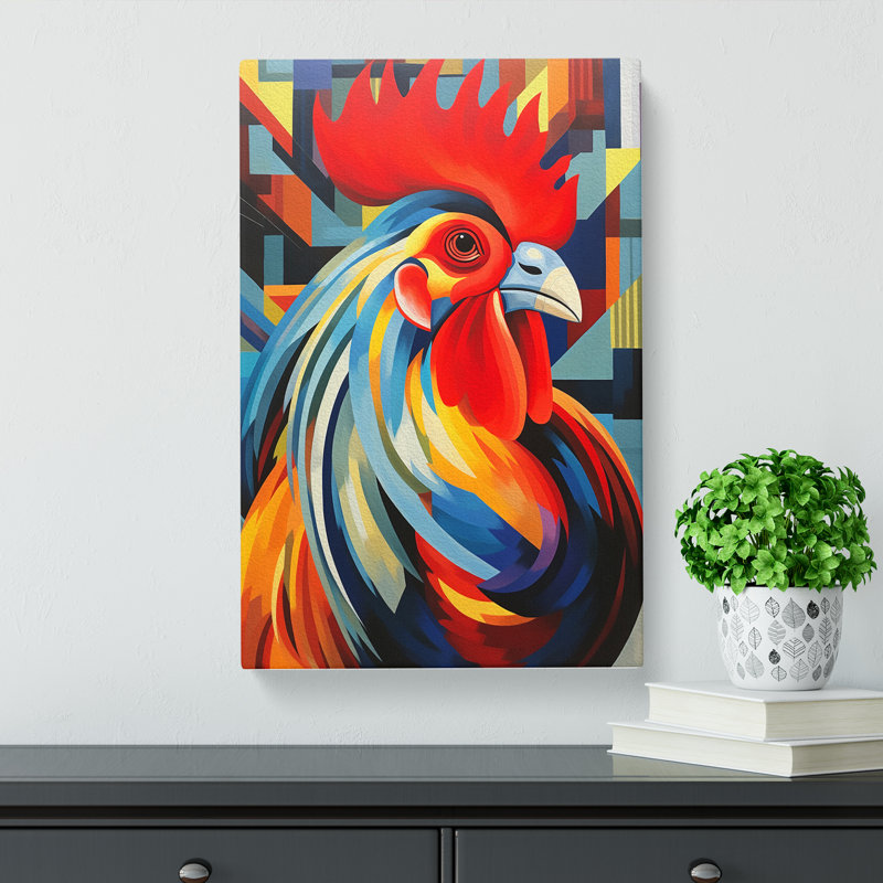 Rooster Constructivism - No Frame Print, 60cm H x 40cm W x 3cm D