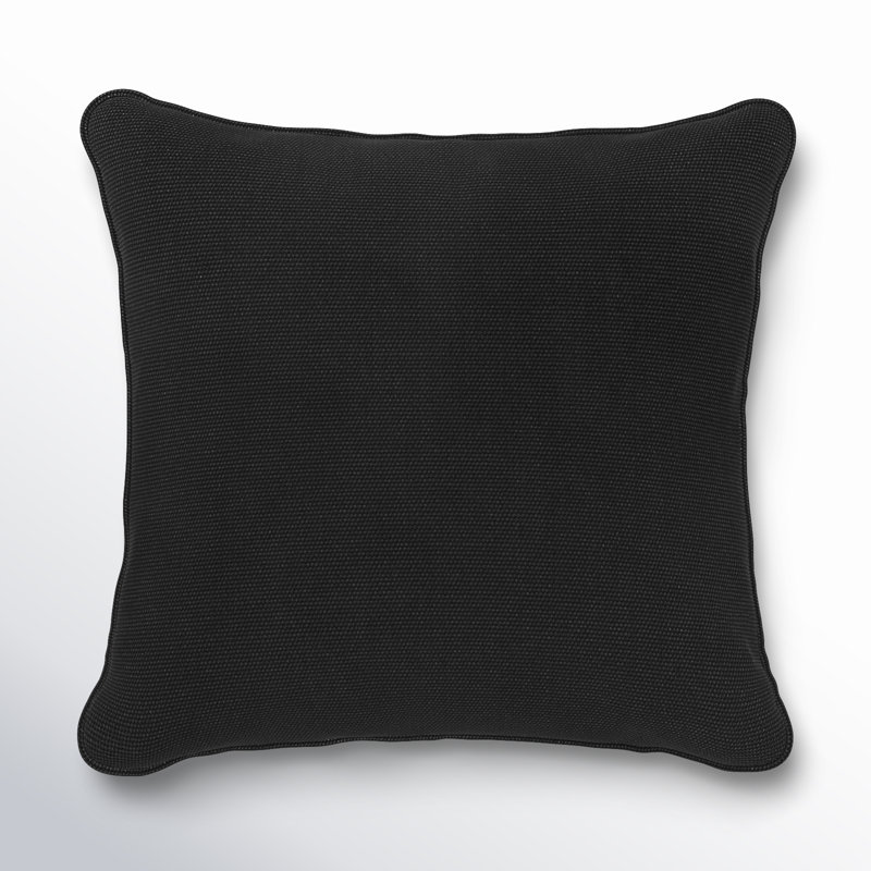 Ansonia Sunbrella® Outdoor Throw Pillow, 18" x 18", Canvas Black