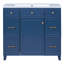 Meuble-lavabo de salle de bain avec comptoir de lavabo, porte à fermeture douce et 3 tiroirs-1185437312