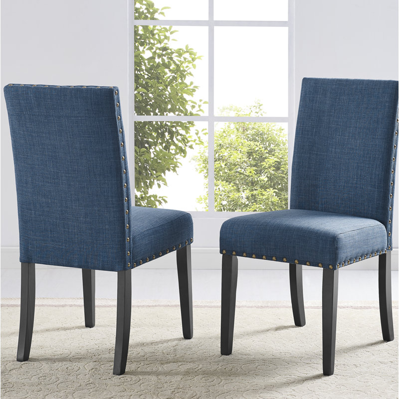 Chaise d'appoint rembourrée Haysi, Bleu