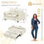 Canapé-lit modulaire 54,30 po Corduroy-132822811