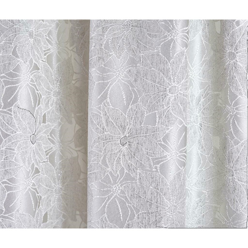 Dianelly Room Darkening Curtain Pair, Cream/White, 228cm Width x 228cm Drop