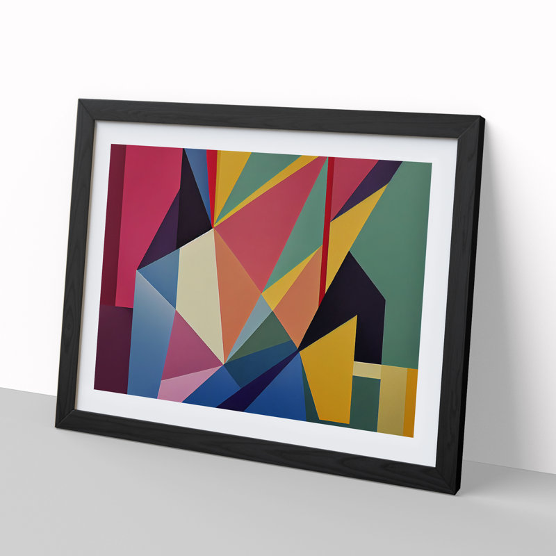 Abstract Shapes Vol.3 - Single Picture Frame Print, Black Framed, 46cm H x 64cm W x 2cm D