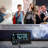 Alarm Clocks For Bedrooms With Battery Backup, Auto Set Digital Clock With Date And Day Of Week, Indoor Temperature Humidity, Moon Phase, Dimmer, Auto DST, USB Port