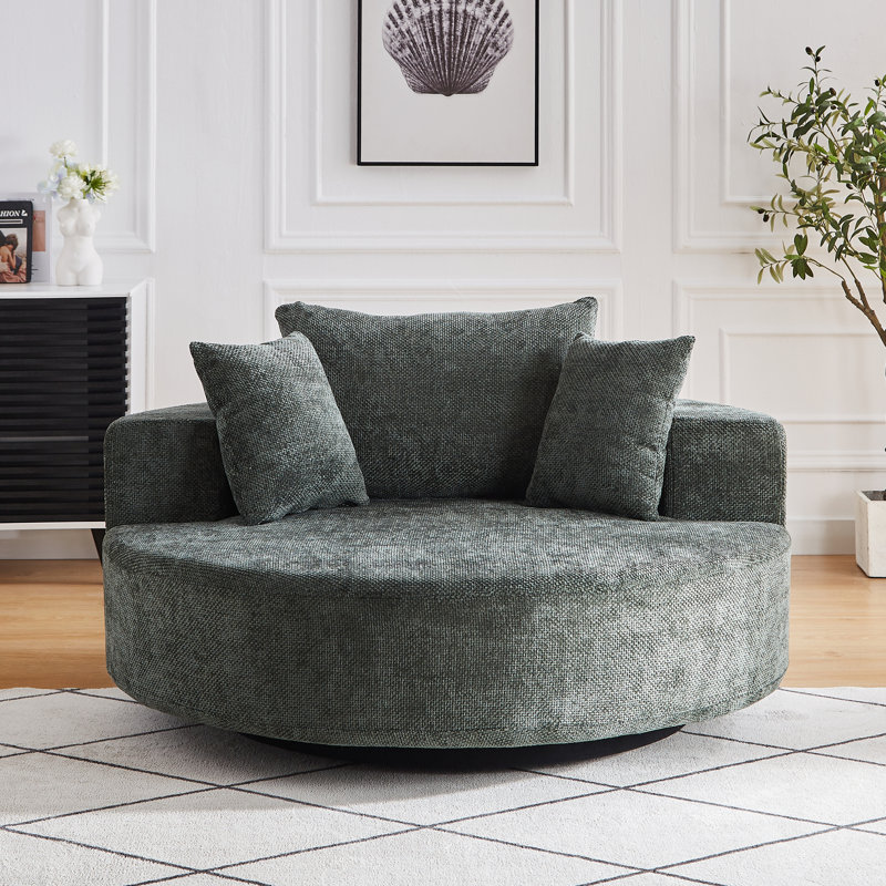Fauteuil pivotant Fluffy Chenille