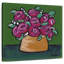Fleurs en pot rose sur vert