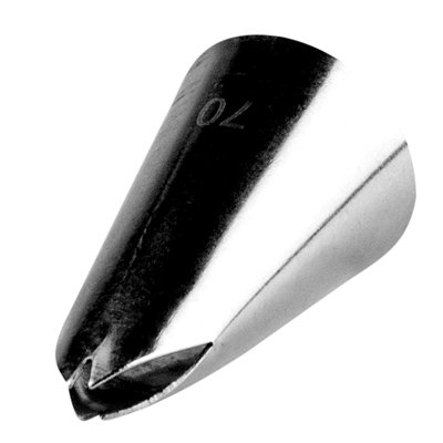 Restaurantware-Pastry Tek Leaf Icing Tip, 1 Reusable Piping Tip - #70, Withstands Dent, Stainless Steel Decorating Cake Tip, Dishwashable, Decorate Cupcakes, Cakes, or Cookies