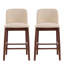 Tabouret de comptoir rembourré en bois (ensemble de 2)-1548643227