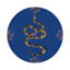 Sous-verres ronds en cuir Thistle and Snake-119015193