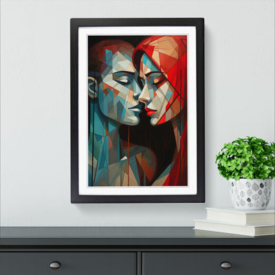 XYZ-FRM-V1223-4387 Lovers Geometric No.3 1 Piece Single Picture Frame Wall Art