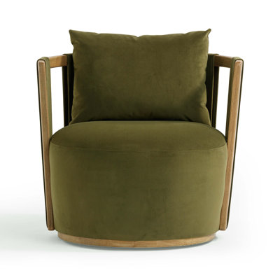 Gosport Upcycled Fabric Swivel Chair by Ebern Designs