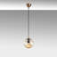 Lustre de style scandinave, hauteur réglable, corps en métal avec capuchon en verre, 4,7 po x 4,7 po x 43,3 po | Douille E27, 40 W maximum | Finition jaune rétro | Parfait pour le salon, la salle à manger et les vestibules, classé IP20-173771377-173815752