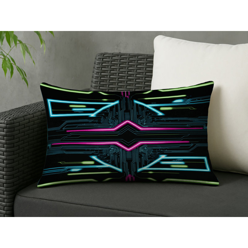 Electric Nova Indoor And Outdoor Throw Pillow, Rectangle 14"H x 20"W