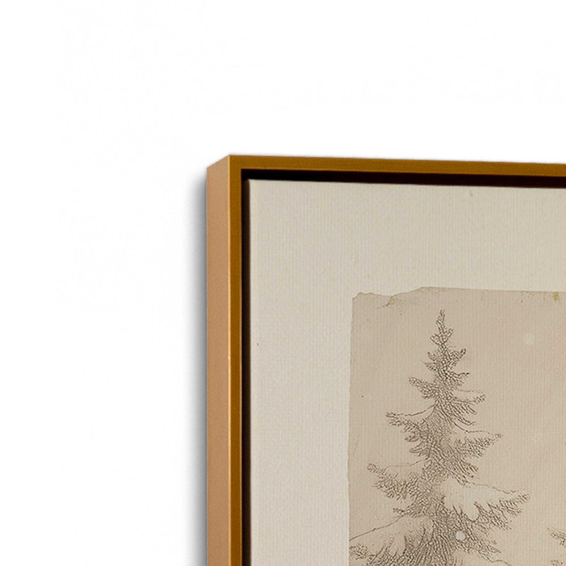 «Snowfall Sketches», ensemble de 2 impressions sur toile, Impression encadrée sans passe-partout, Or poli, 19" H x 26" W
