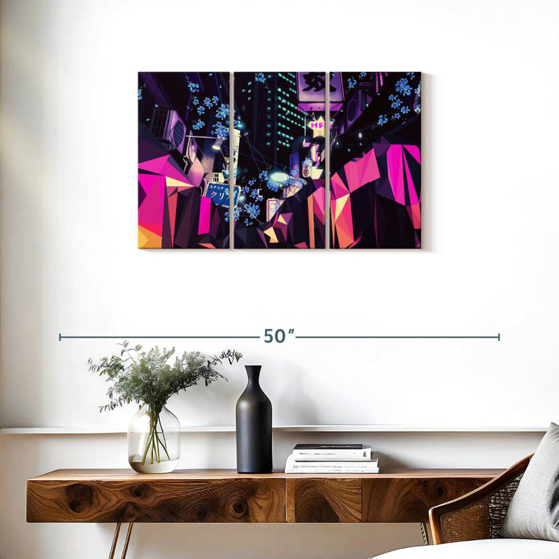 Sireci Geometric Blossoms, 20" H x 33" W