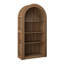 78.74" Tall Arched Bookcase, Mid Century Modern 4Tier Arched Storage Bookcase With Open Display Storage Shelf For Dining Room, Living Room,Bedroom (Brown)