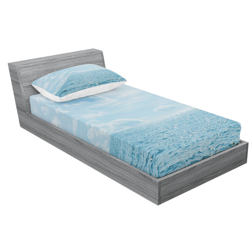 Clouds Microfiber Sheet Set, Twin XL Sheet Set with Fitted Sheet