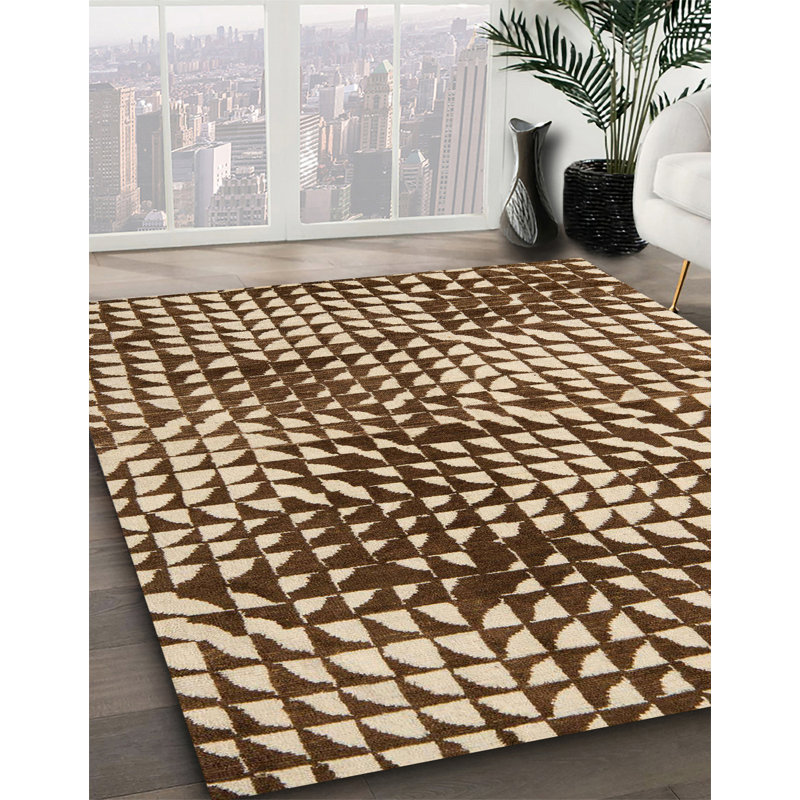 Tapis abstrait moderne 5386, Carré 4 pi
