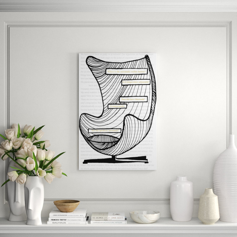 Sit Down Print by Kelli Ellis, Gild Gold, 36" H x 24" W x 1.5" D