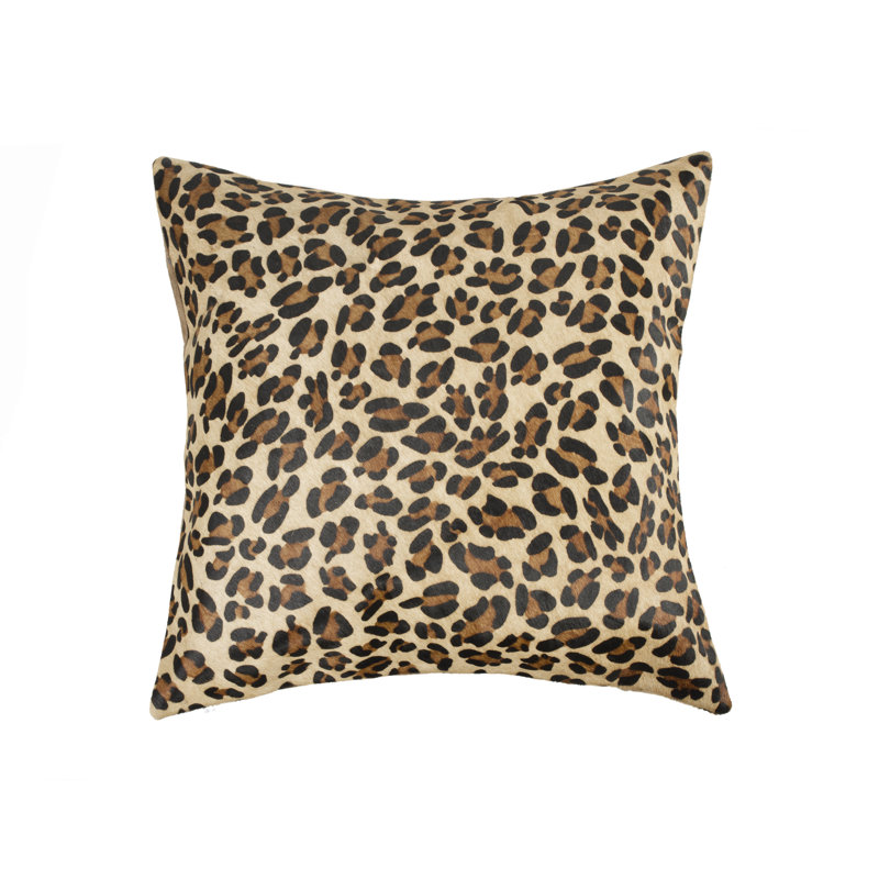 Exotic Safari Leopard Cheetah Velvet Square Throw Pillow, 18"