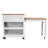 78.74''Solid Wood Kitchen Island with Extendable Dining Table and Storage, Mobile Kitchen Cart with Lockable Wheels-494706263