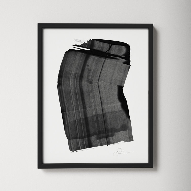 Brushstroke 1 by Jacques Pilon, Black, 20" H x 16" W x 1.25" D