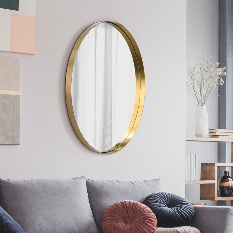 Miroir mural, Or brossé