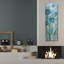  'Tall Blue Flowers 2' by Silvia Vassileva Metal Wall Art-1473345238