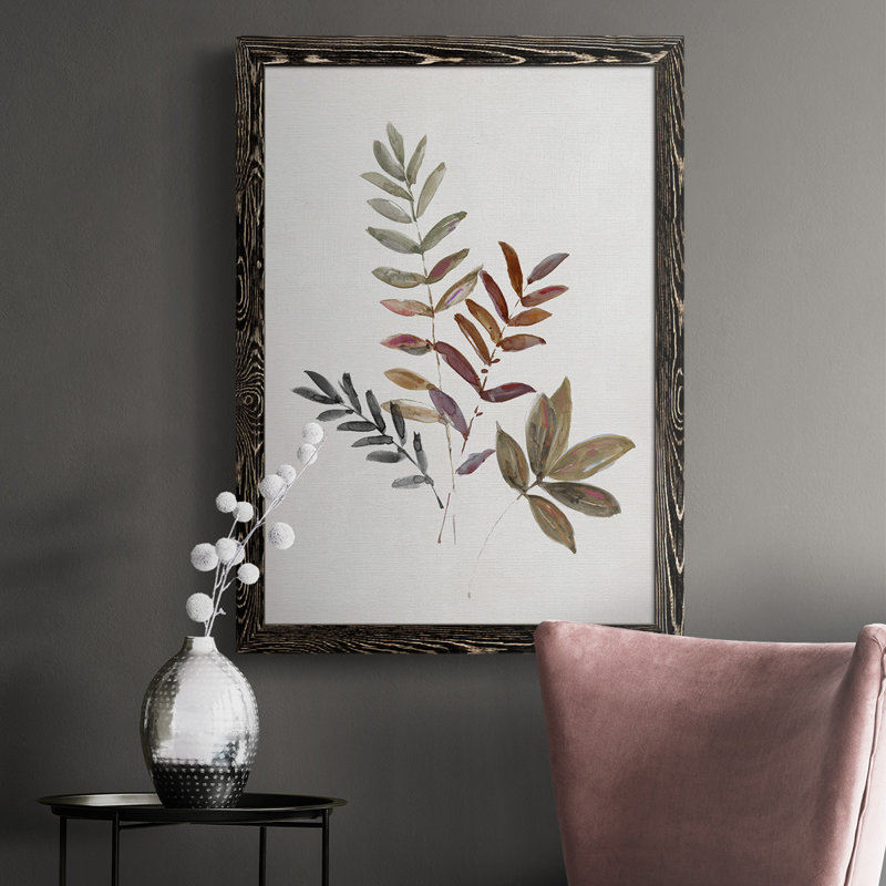 "Evendale Autumn Leaves III", reproduction d'art sur toile, H 37,5 po x l 27,5 po x P 1 po, Noir