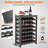 42 Bottle 7-Tier Modular Wine Rack Bamboo Wood Display Shelf with TableTop