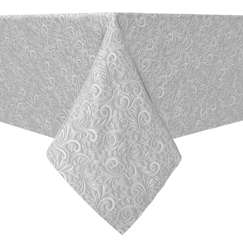 Rectangular Tablecloth, 100% Cotton, 60X120", Floral Vines Wedding