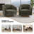 Applewold Upholstered Tan Chenille Swivel Barrel Chair with Solid Wood Base-367056896