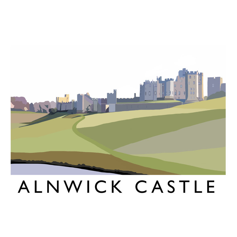 Alnwick Castle 2 by Richard O'Neil - Print, 30 cm H x 40 cm W x 1 cm D, No Frame