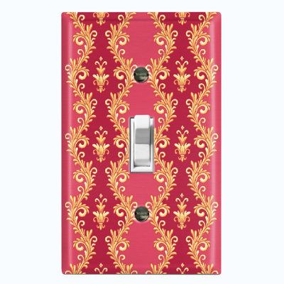 Plaque murale rouge en damas rouge