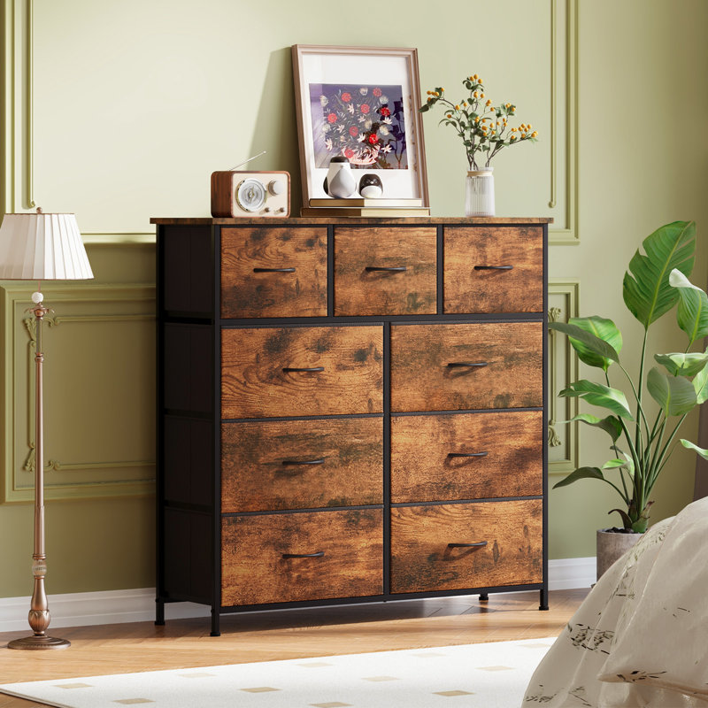 Commode de rangement en tissu Somdot, Brown